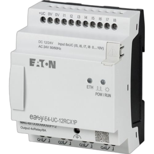 EATON CORPORATION - EASY-E4-UC-12RCX1P - PLCs (Programmable Logic Controllers)