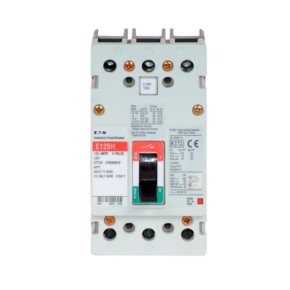 EATON CORPORATION - EGH3050FFG - MCCB (Molded Case Circuit Breakers)