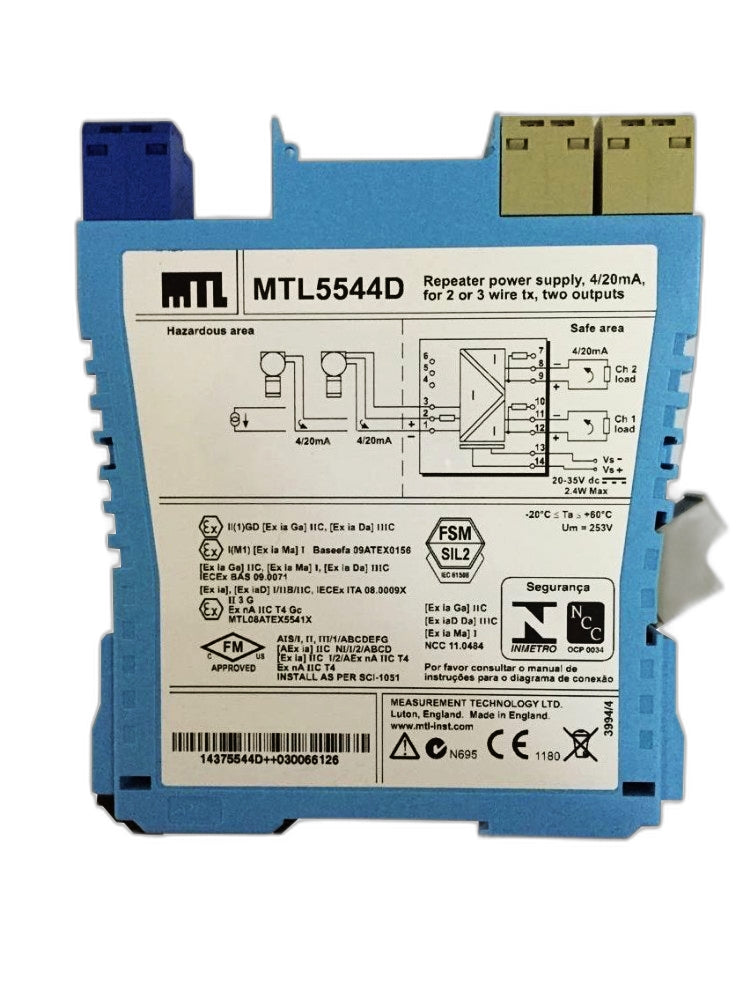 EATON CORPORATION - MTL5544D - Intrinsic Safety Barriers