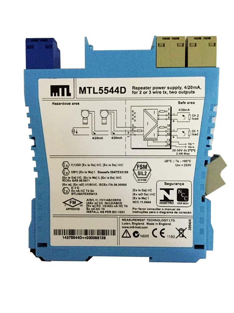 EATON CORPORATION - MTL5544D - Intrinsic Safety Barriers