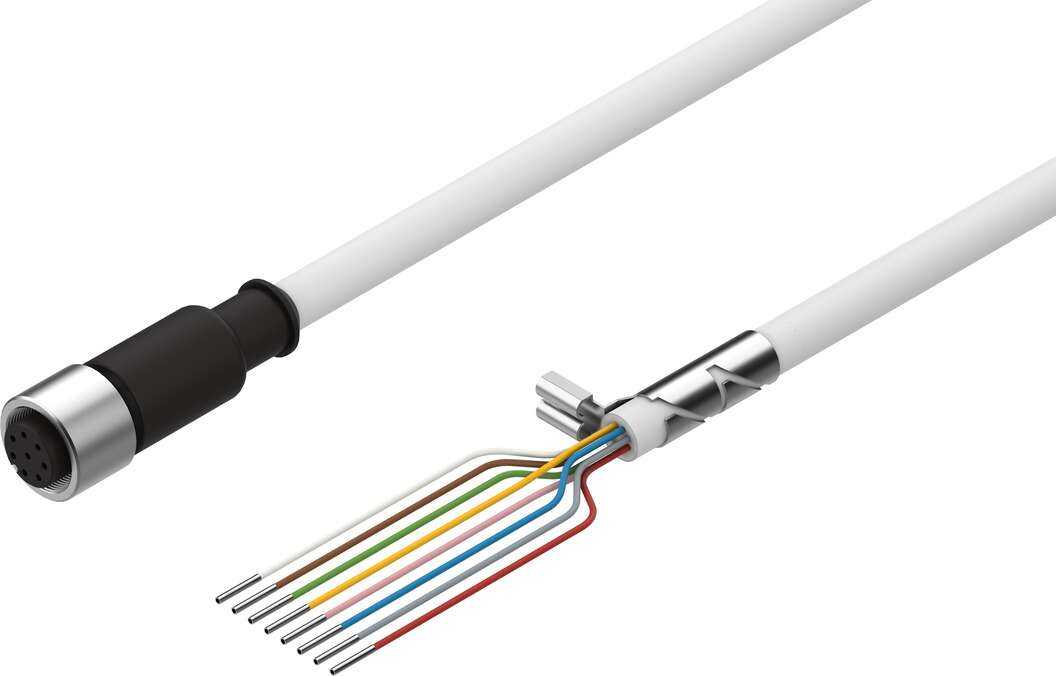 FESTO - NEBM-M12G8-E-10-LE8 - Quick Disconnect Cables & Cord Sets