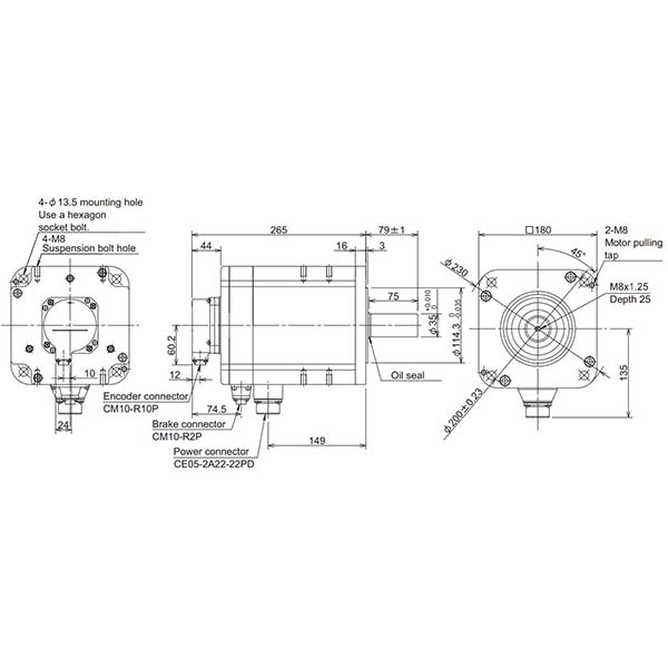 MITSUBISHI - HP-H454BS-A51 - Motors