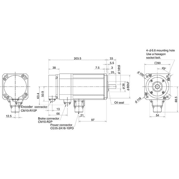 MITSUBISHI - HF105BS-A48 - Motors