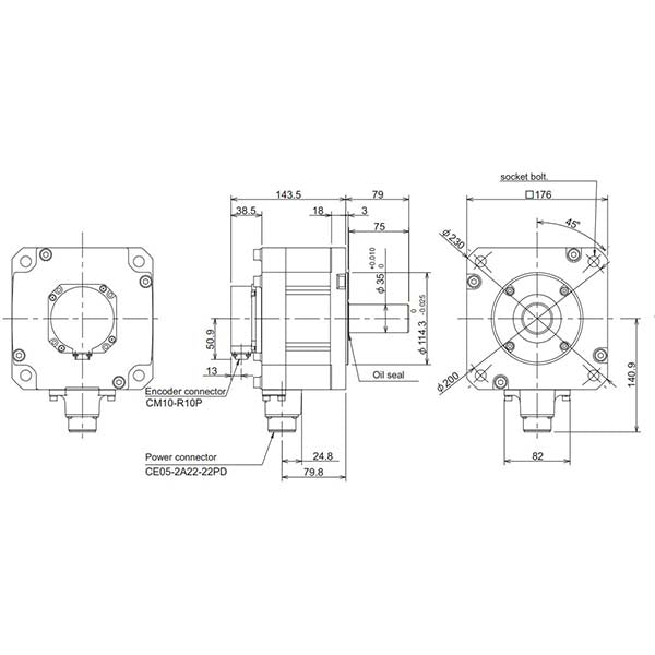 MITSUBISHI - HF-H204S-A48 - Motors