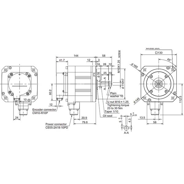 MITSUBISHI - HF-H104T-A51 - Motors