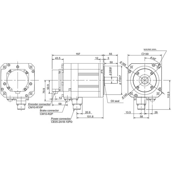 MITSUBISHI - HF-H154BK-A48 - Motors