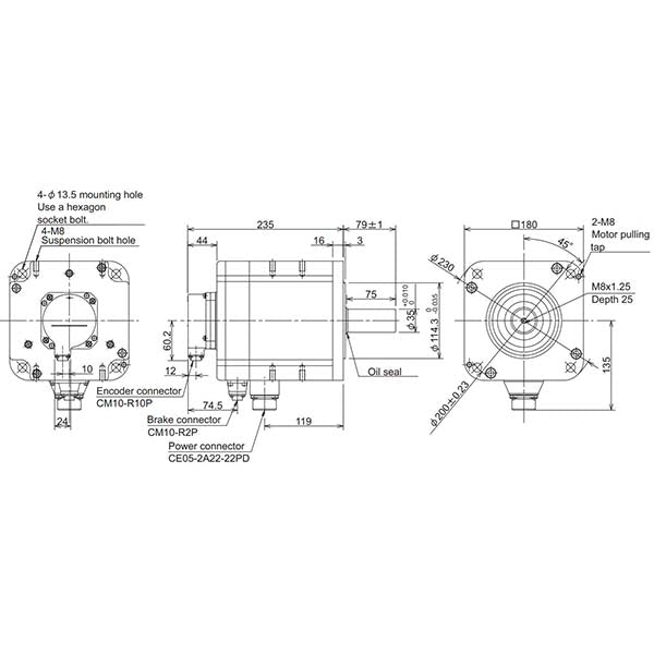 MITSUBISHI - HP354BS-A51 - Motors