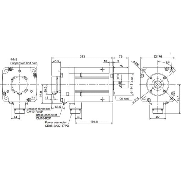 MITSUBISHI - HF703BS-A48 - Motors
