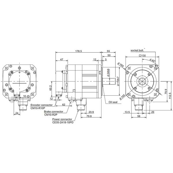 MITSUBISHI - HF-H104BS-A51 - Motors