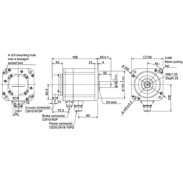 MITSUBISHI - HP104BS-A51 - Motors