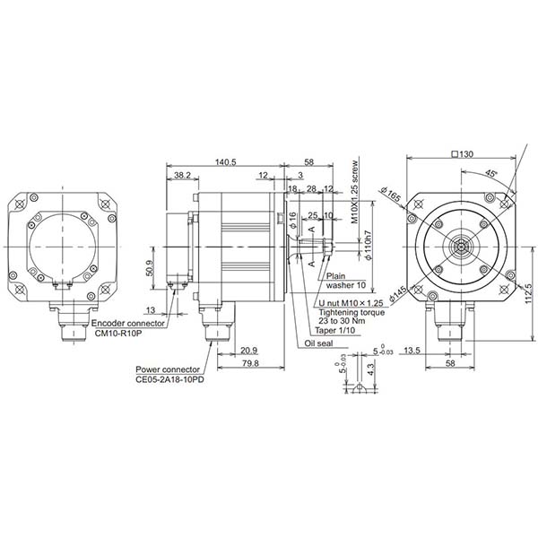 MITSUBISHI - HF-H104K-A48 - Motors