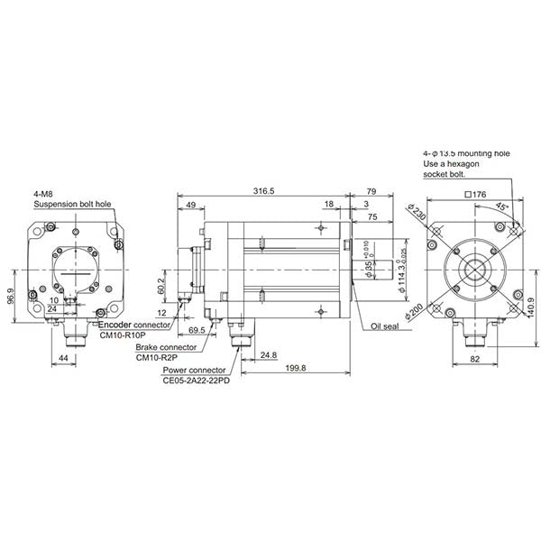 MITSUBISHI - HF-H703BS-A51 - Motors