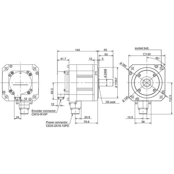 MITSUBISHI - HF-H104S-A51 - Motors