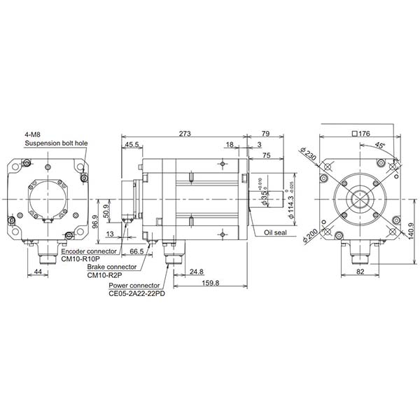 MITSUBISHI - HF-H453BS-A48 - Motors