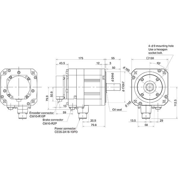 MITSUBISHI - HF104BS-A48 - Motors