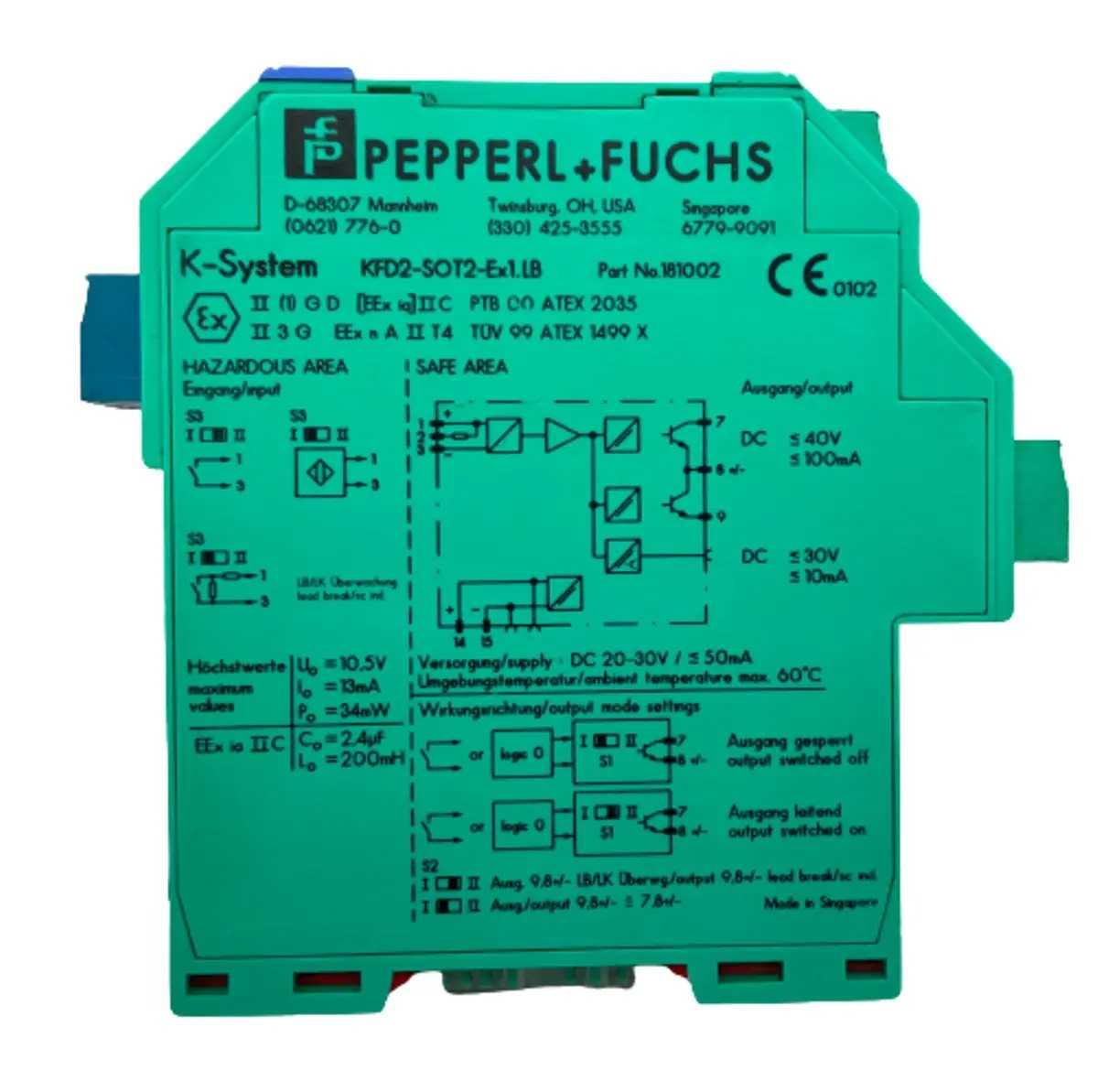 PEPPERL & FUCHS - 181002 - Signal Conditioners & Transmitters