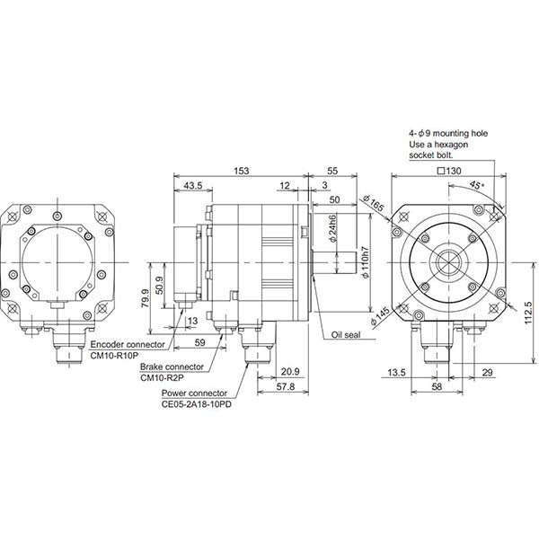 MITSUBISHI - HF-H54BK-A48 - Motors