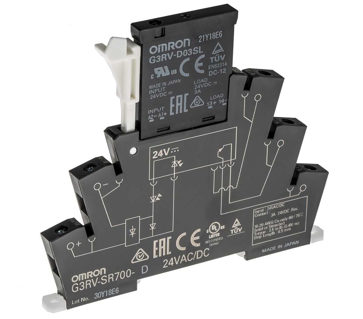 OMRON - G3RV-SR700-D AC/DC24 - Solid State Overload Relays