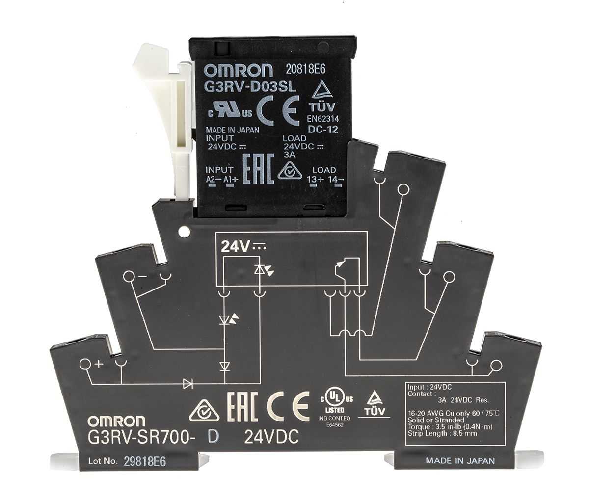 OMRON - G3RV-SR700-D DC24 - Solid State Overload Relays