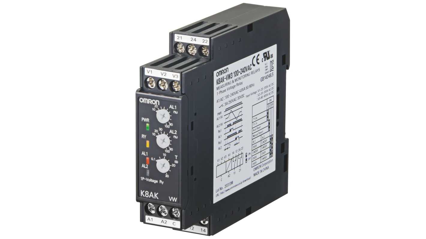 OMRON - K8AK-VW2 24VAC/DC - Solid State Overload Relays