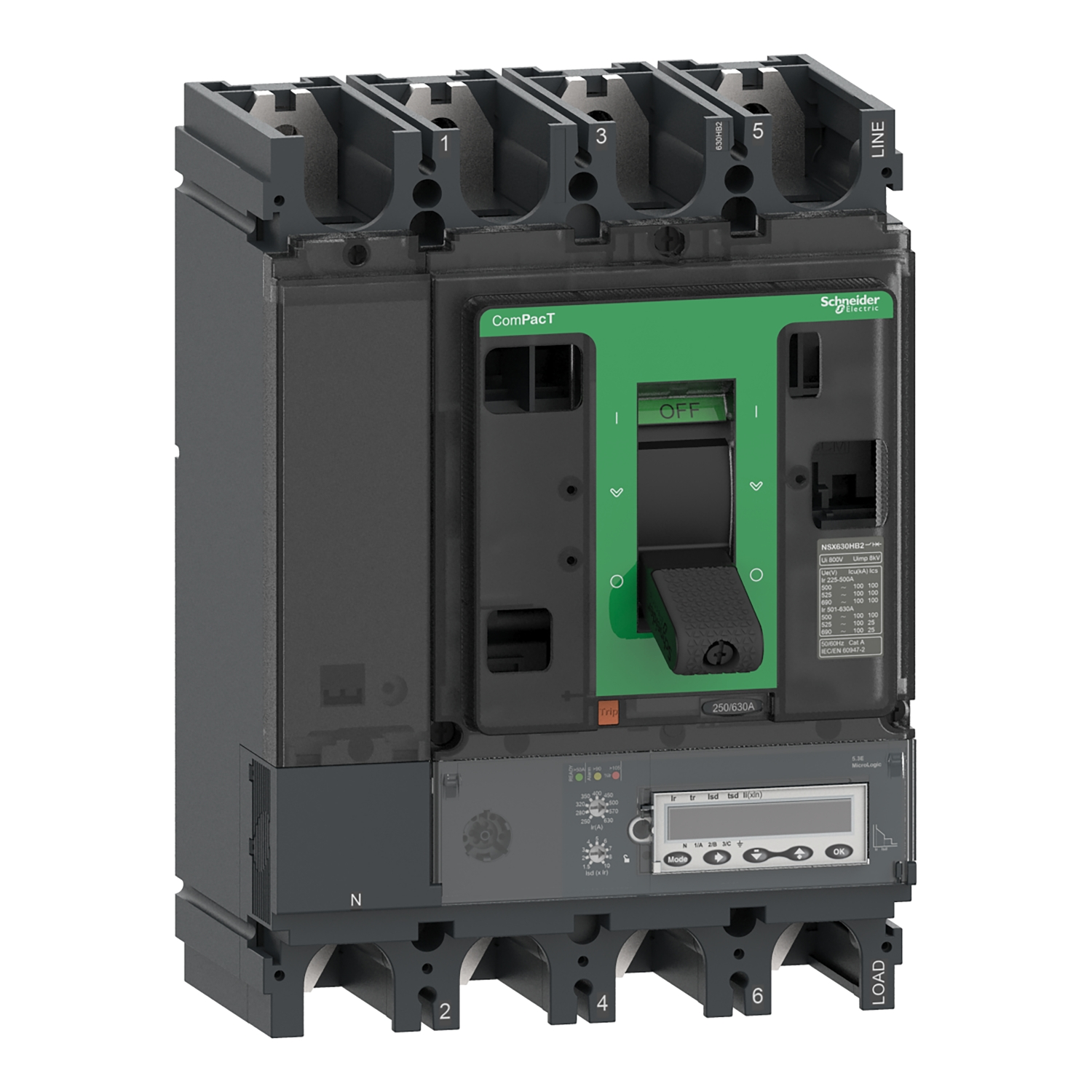 SCHNEIDER ELECTRIC - C63R45E630 - MCCB (Molded Case Circuit Breakers)