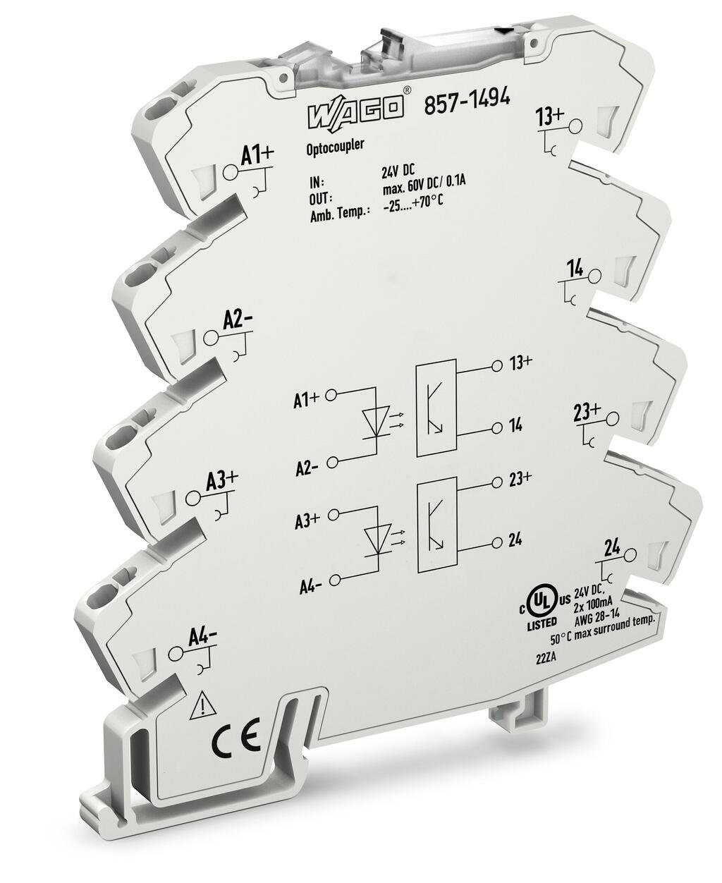 WAGO - 857-1494 - Optoisolator Integrated Circuits (IC)